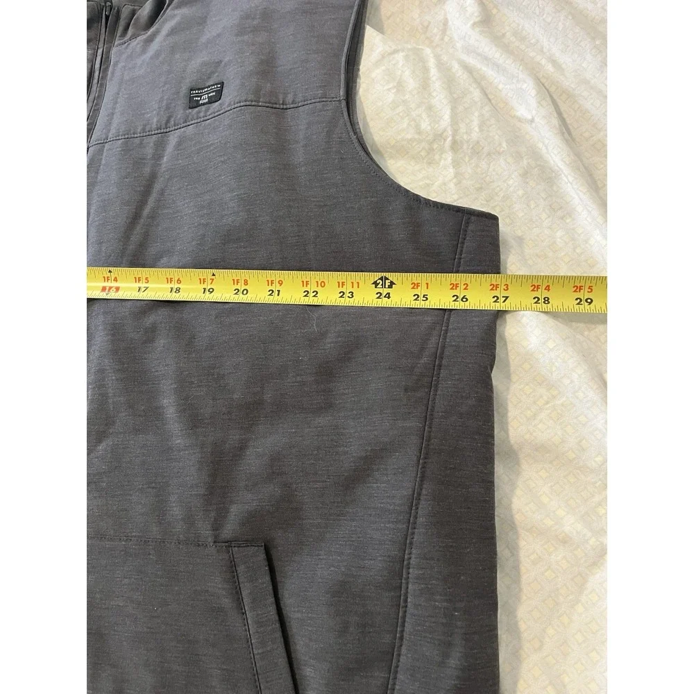 Travis Mathew Top Of The Line Golf Vest Men's XXXL Gray Full Zip